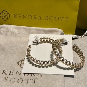 Kendra Scott Fallyn hoops gold like new